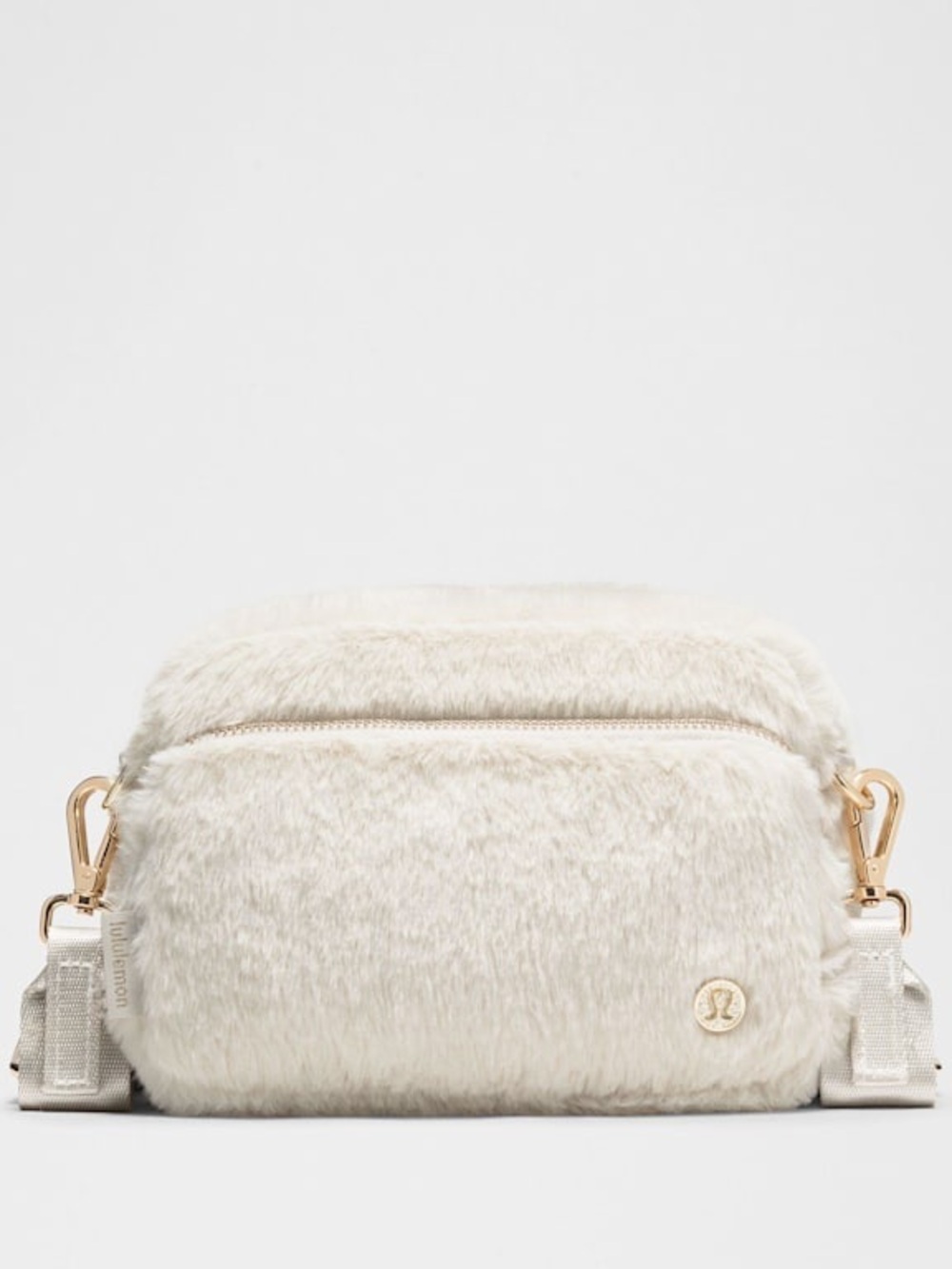 Lululemon Everywhere Crossbody Bag 2L Plush Fleece Natural Ivory Gold NWT